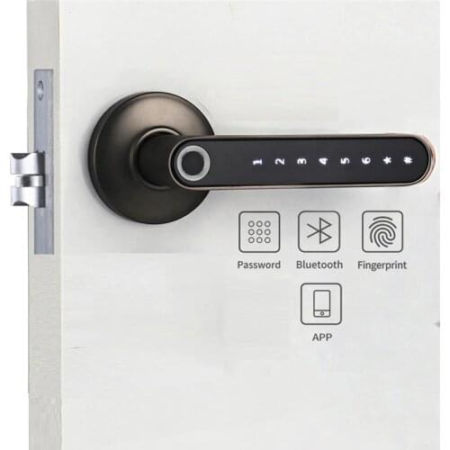 Digital lock Phone APP Bluetooth Lock Smart door lock Dynamic code Unlock log Wooden Door Lock handle