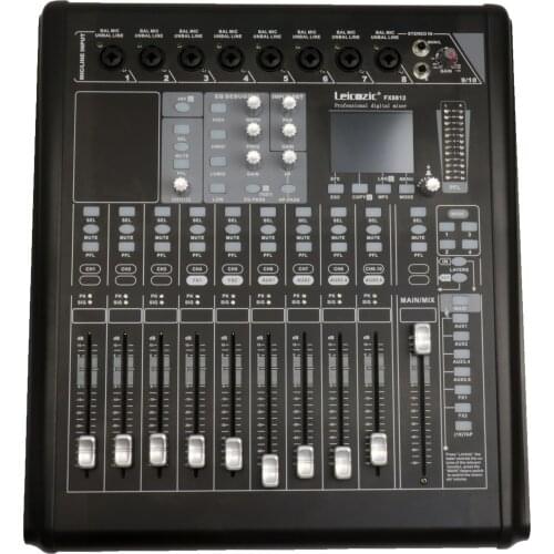 Paulkitson MX8812 Console Mixer Professional Stage Performance 12 Channel Digital Mixer Recording Mixing DJ Audio Sound System