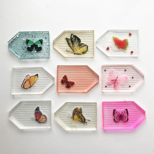 Handmade Diamond Painting Beading Tray Colorful Butterfly Decor