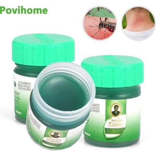 Thailand Herbal Mint Cooling Oil Relief Dizziness Headache Refreshing Cream Insect Mosquito Bites Anti Itching Medical Plaster