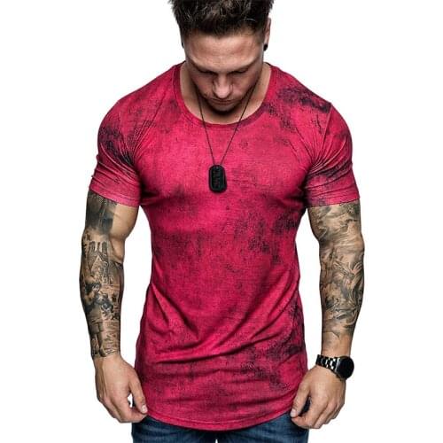 Water ink 3D Printed t shirt men fashion High street Cool o-neck Hip hop summer t shirt men sports Fitness Casual tops tee shirt