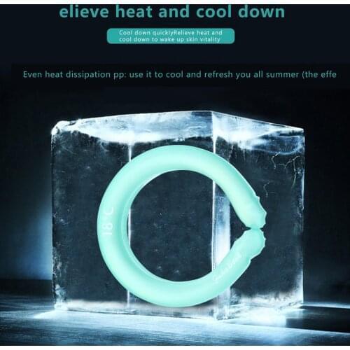 Cooling Neck Ring Summer Heatstroke Prevention Cooling Ring Outdoor Sports Camping Ice Cold Neck Ring Ice Cushion Pillow