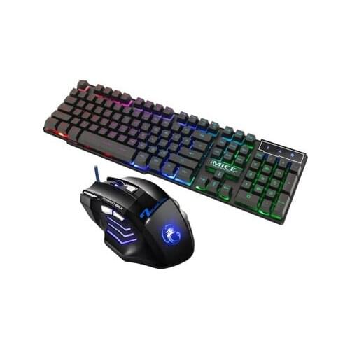 Wired Backlit Floating Keycap Keyboard And Mouse Set Game Player Laptop