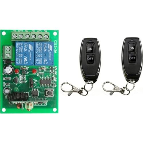 DC12V 24V 2CH 2 CH Wireless RF Remote Control Light Switch 10A Relay Output Radio Receiver Module+Transmitter garage door opener