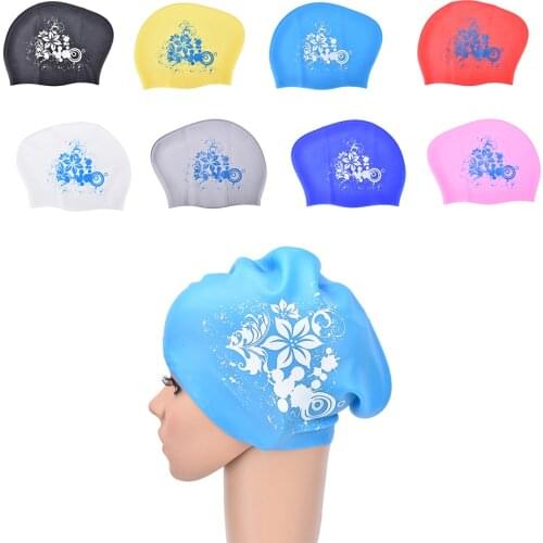 Silicone Swimming Cap For Long Hair Womens Waterproof Swim Caps Ladies Diving Hood Hat For Kids Garras Casquette