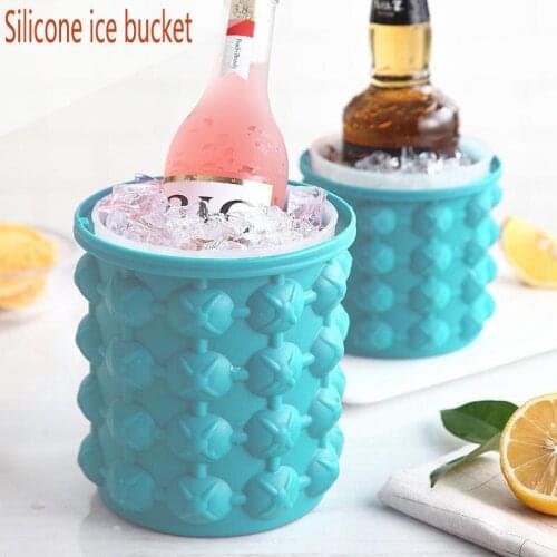 Silicone ice bucket party bar kitchen double-layer champagne beer bucket quick ice ice cube mold silicone ice bucket