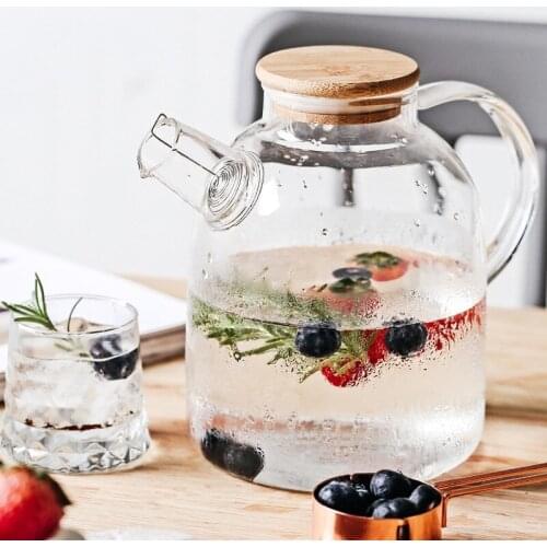 1L/1.5L Big Transparent Borosilicate Glass Teapot Heat-Resistant Large Clear Tea Pot Flower Tea Set Puer Kettle Office Home Tool