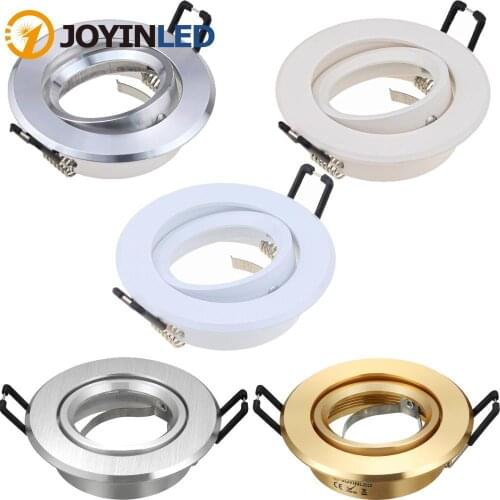 Chrome/While/Silver/Golden Color GU10 MR16 Led Bracket Halogen/Led Spotlight Frame Spot Lamp Holder GU10 Downlight Fitting