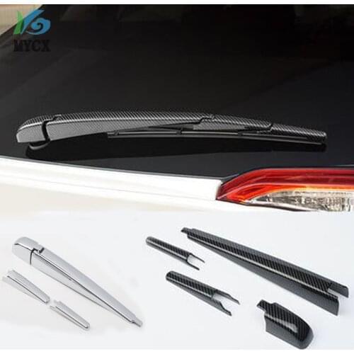 Carbon Fiber Rear Wiper Trim Cover For Toyota CHR ACCESSORIES Exterior Rear Wiper Sticker For Toyota C-HR C HR 2017 2018 2019