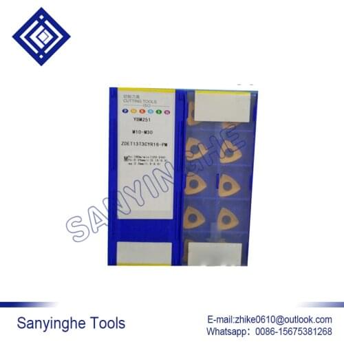 High quality sanyinghe 10pcs/lots ZDET13T3CYR16-PM YBG202 cnc carbide turning inserts cnc blade lathe turning tool