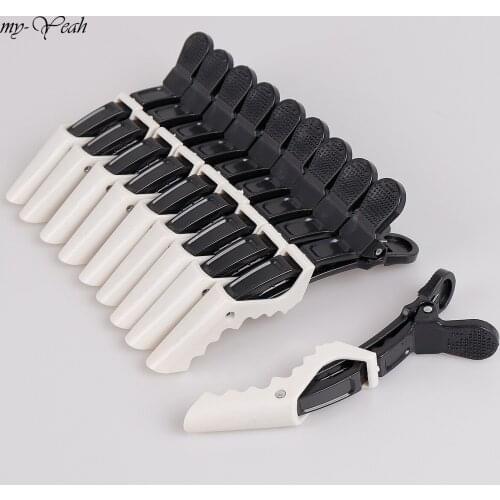 10Pcs Hairdressing Crocodile Plastic Hair Clips Clamps Holding Hair Section Claw Bow Hairpins Hair Styling Accessories DIY Home