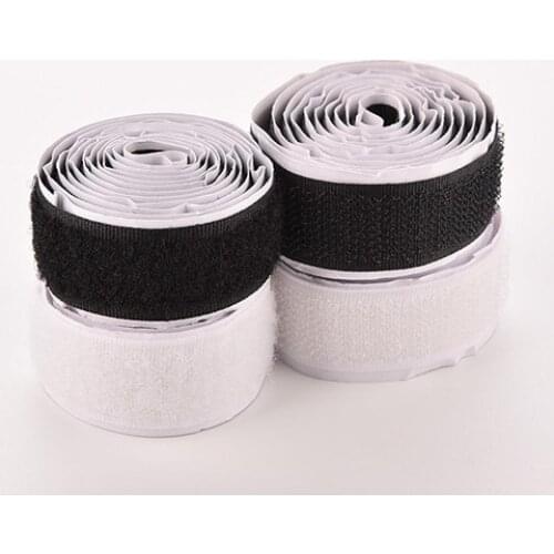 2Rolls/Set 3Ft Nylon Strap Hook Loop Self Adhesive Strong Sticky Fastener Tape