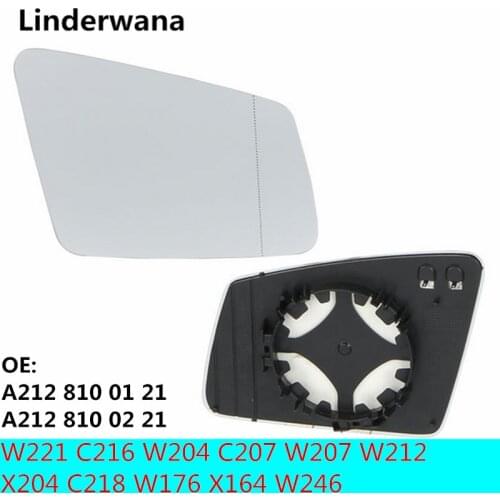2 Plug Heated Mirror Glass For Mercedes-Benz W221 C216 W204 C207 W207 W212 X204 C218 W176 X164 W246 212 810 01 21 212 810 02 21