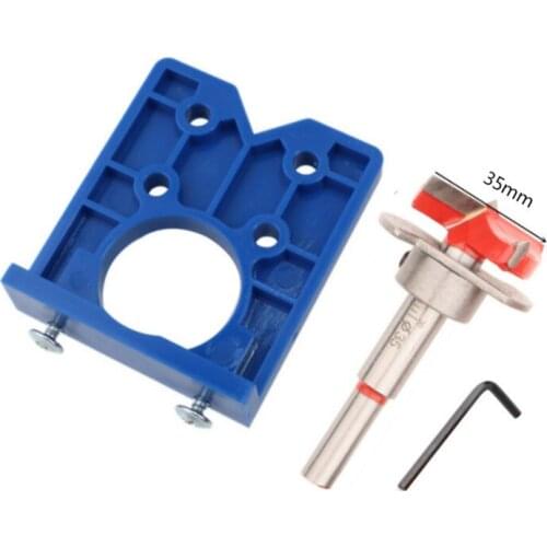 35mm Hinge Hole Drilling Guide Locator Hinge Drilling Jig Drill Bits Woodworking Door Hole Opener Cabinet Accessories Tools