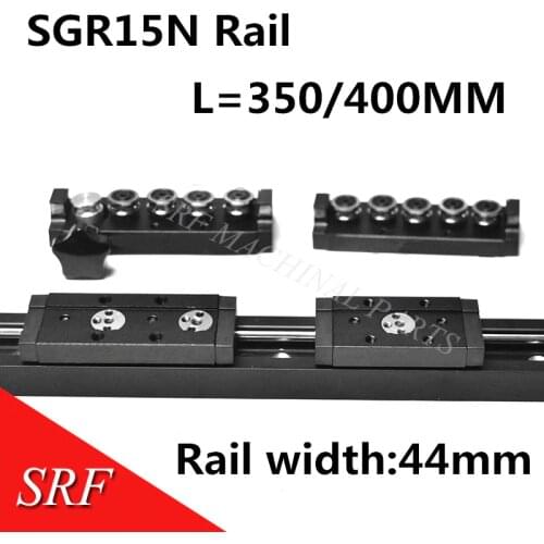 44mm width Double axis roller linear guide rail SGR15N Length=350/400mm with SGB15N motion rail slide block