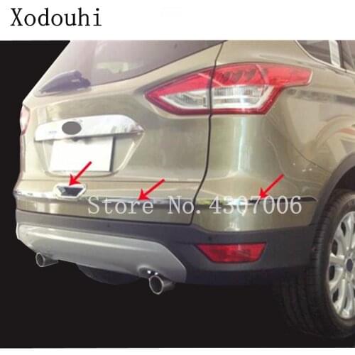 For Ford Kuga Escape 2013 2014 2015 2016 Car Styling Cover Protection Bumper Trim Rear Back Tail Bottom Pedal Moulding 5pcs