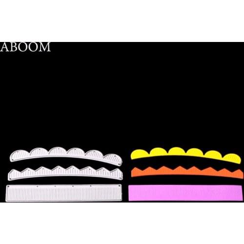 ABOOM 3PCS/Lot Lace Rectangle Design Metal Carbon Steel Cutting Dies Embossing Folde Decorative Paper Craft Card Die Cut Stencil