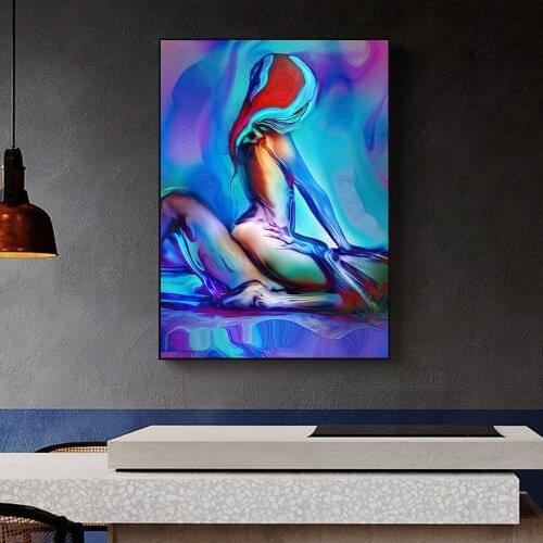 Abstract Nude Men And Women Sexy Poster Passion Photo Art Poster Bedroom Mural Abstract Painting Home Decoration Canvas Painting