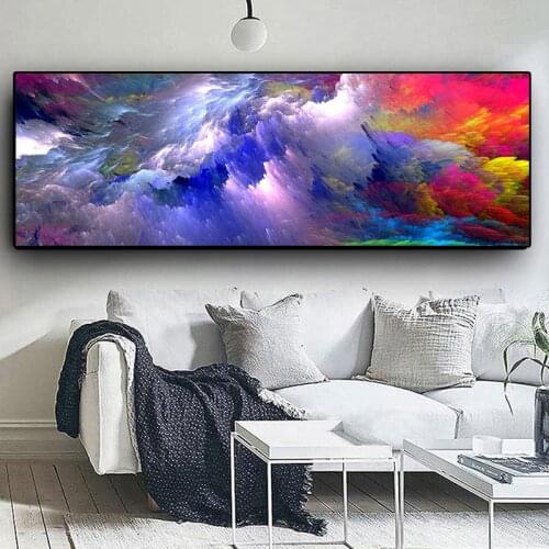 Abstract Landscape Sky Colorful Clouds Canvas Painting Posters Print Modern Wall Art Pictures For Living Room Bedroom Decor