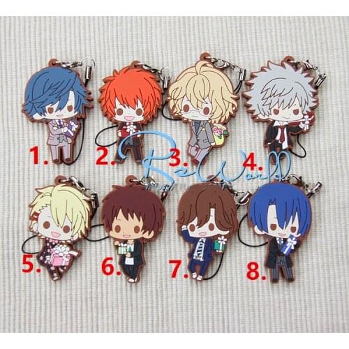 1pcs Anime Keychain Free! Iwatobi Swim Club Rin Matsuoka Nanase Tachibana De Llaveros Resin Rubber Phone Strap Keyrings Pendant