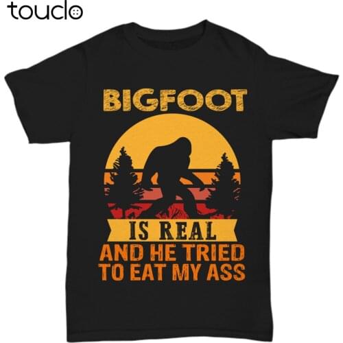 Bigfoot Is Real Sasquatch Believer T-shirt Funny Camping Hiking Unisex Tee Gifts