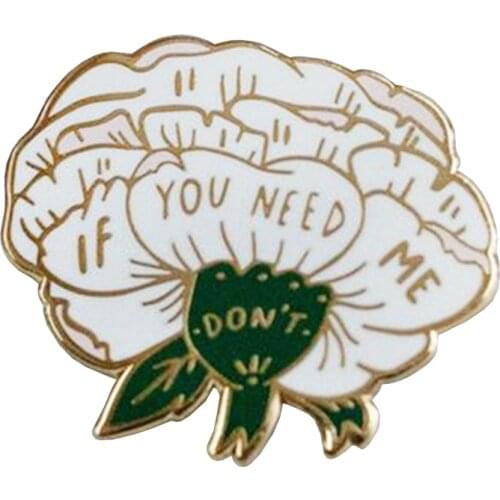 If you need me don't enamel pin cauliflower broccoli brooch self care badge vegetable vegan gift