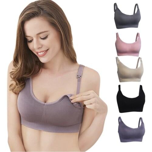 Maternity Nursing Bra Without Steel Ring Front Button Opening Breastfeeding Adjustable Gathering Bra Underwear Pregnancy Clothes