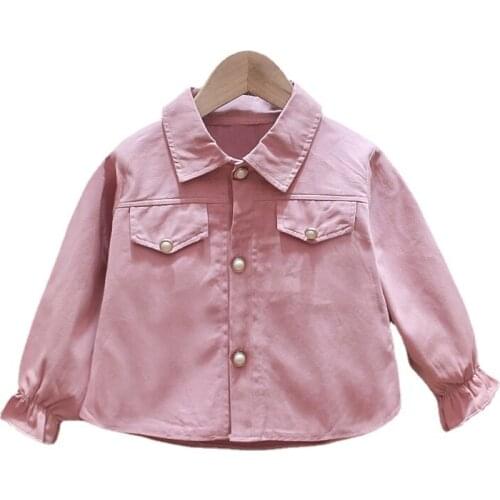 2021 Spring Summer Autumn Girls Cute Cartoon SOLID Thin Jacket Baby Kids Children Pink Coat Girls Autumn Clothes Girls Jackets