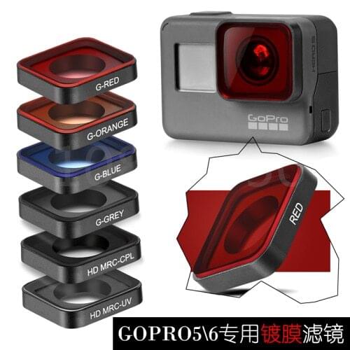 Action Camera Filters For GoPro Hero 5 6 7 WaterProof Filter UV CPL ND Color Filters Set Hero5 Hero6 7 Outdoor Accessories
