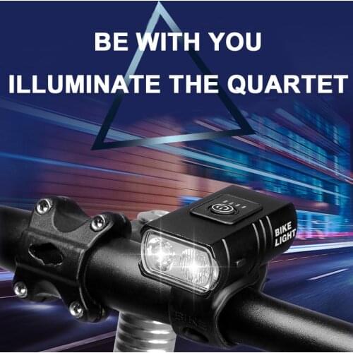 Bicycle Light High-Brightness Sensor Light Usb Charging Red Light Warning Cycling Lighting Bike Headlights