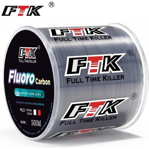 FTK Fluorocarbon Fishing Lure Line 300m 0.14mm-0.5mm 4.13lb-34.32lb Carbon Fiber Fly Fishing Line Super Soft Line Pesca