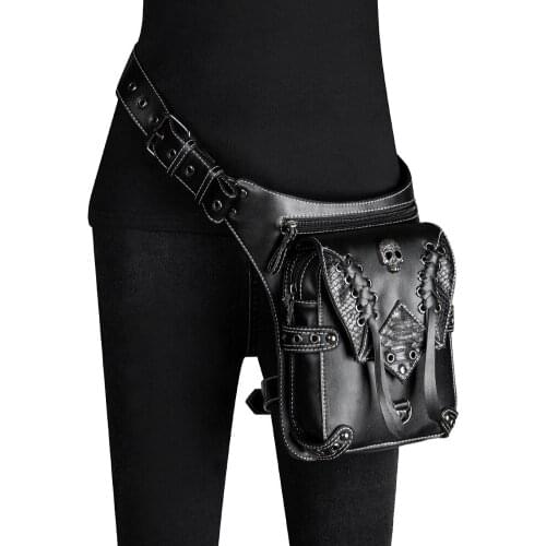 Hot Sale Special Locomotive Punk Retro Running Bag Outdoor Multi-Function Shoulder/Crossbody Bag Female Mobile Phone Bag Supply