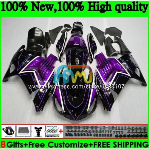 Injection For KAWASAKI ZX-14R ZX14R 12 13 14 15 16 17 24BS.130 ZZR1400 ZX 14R Purple black 2012 2013 2014 2015 2016 2017 Fairing