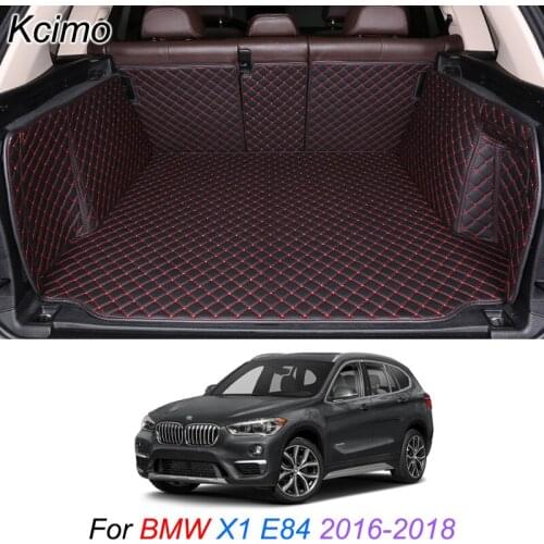 Custom Leather Car Trunk Mats For BMW X1 F48 2016 2017 2018 Rear Trunk Floor Mat Tray Carpet Cargo Liner Accessories