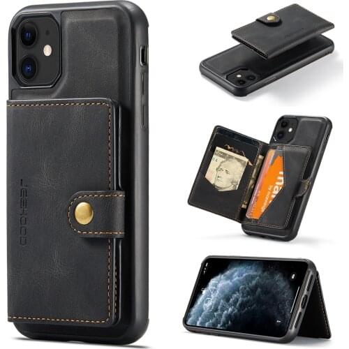 Leather Wallet Bag Protective Case for Iphone 12 Pro Max Mini 11 X Xr Xs 7 8 Plus SE 2020 Magnetic Phone Bag