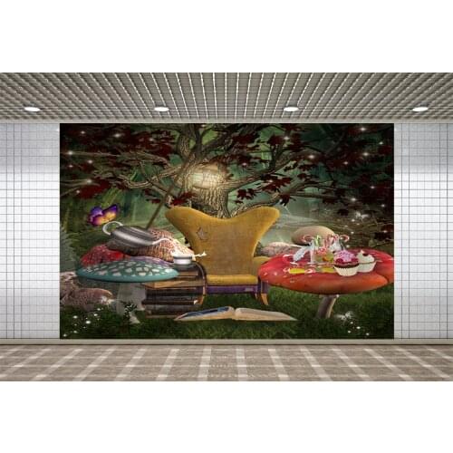 Lyavshi Wonderland Photography Backdrops Magic Forest Photographic Background Poster Portrait for Photo Studio