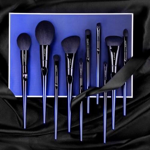 Blue Enchantress 10pcs Makeup Brush Set Eye Shadow Powder Blush Brush Beauty Professional Makeup Brush Set Beauty Tools