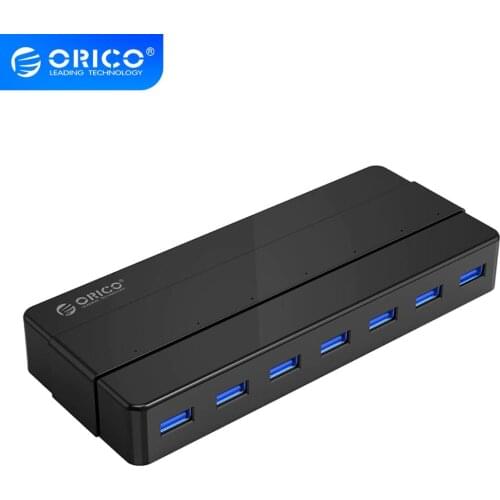 ORICO USB HUB 7/4 Port USB3.0 Desktop HUB with 12V Power Adapter USB Splitter For Computer Accessories