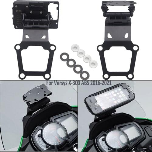 NEW FOR KAWASAKI Versys-X300 VERSYS X300 ABS 2016-2021 Motorcycle Phone GPS Mount Navigation Bracket USB Wireless Charging Stand
