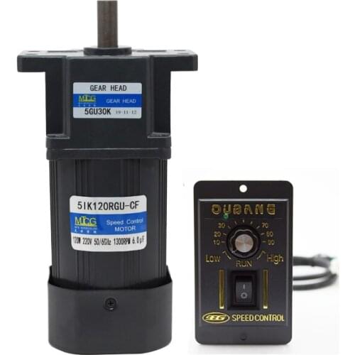 5IK120RGU-CF 120W single-phase AC deceleration speed regulating motor, forward and reverse + speed controller