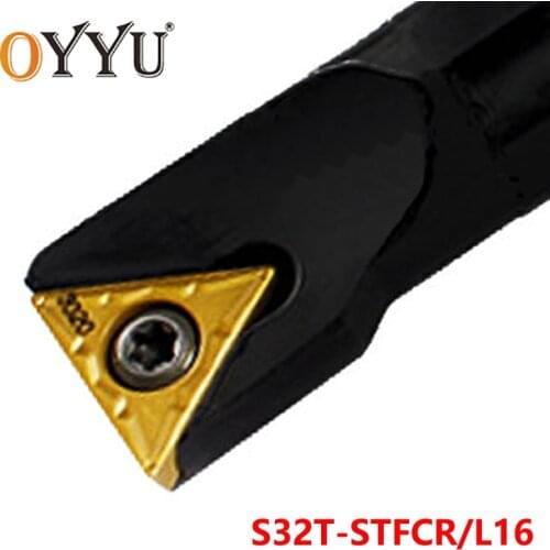 OYYU STFCR STFCL S32T-STFCR16 Carbide Inserts for Holder S32T-STFCL16 Lathe Cutter CNC Shank Turning Tool Boring Bar