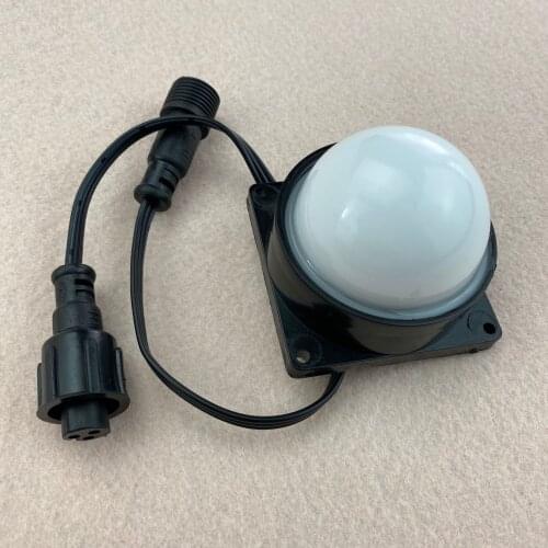 DC12V WS2811 pixel module with milky cover;6pcs 5050 led inside;1.44W;,50mm diameter;with xConnect pigtails