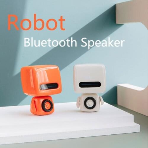 900mAh Portable Robot Bluetooth 5.0 Speaker Mini Audio Wireless Remote Control Hands-free Calling With Mic HIFI Subwoofer