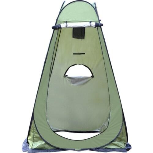 Portable Outdoor Shower Bath Changing Fitting Room Camping Tent Privacy Toilet Shelter with Ground Nails Wind Ropes Tent Poles