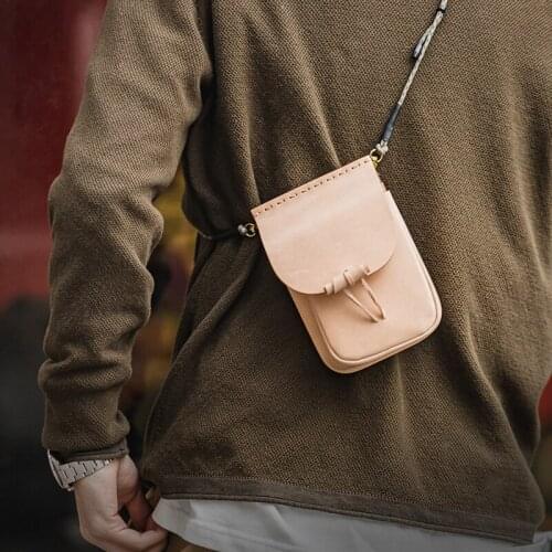 Maden Casual Small Wallet Crossboy Bags For Women Men Carry First Layer Cowhide Shoulder Bags Vintage Solid Messenger Bag New