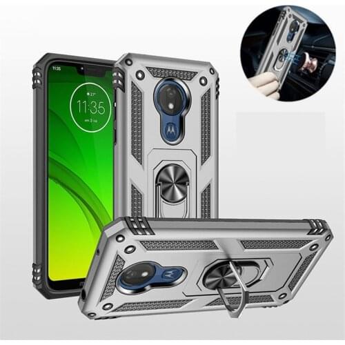 Rugged Armor Case for Motorola G7 Power Stand Holder Car Ring Cover For Moto G7 G7 Plus G6 Play E5 E6 Shockproof Coque One Zoom