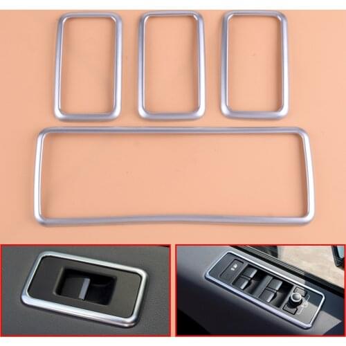 DWCX ABS Door Window Switch Frame Cover Lid Trim Panel Sticker Decor Fit For Land Rover Range Rover Sport 2014 2015 2016 2017