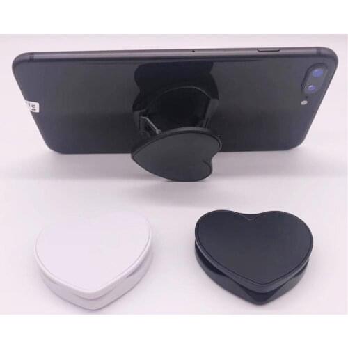 Luxury Peach Lovely Heart Foldable Phone Holders For Smartphones and Tablets Mobile Phone Universal Finger Ring Phone Stand