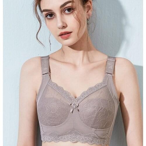 Sanderala Sexy Women Lace Bras Embroidery Bralette Plus Size Wireless Comfortable Female Everyday Bow Underwear Padded Lingerie