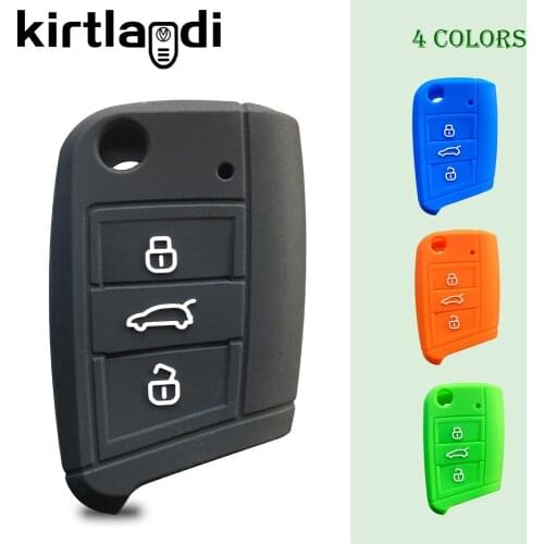 Silicone Holder Key Case Cover for Seat Leon Ateca Toledo Skoda Fabia Octavia Rapid Karoq VW Polo Golf 7 T-Roc T-cross T6 Tiguan